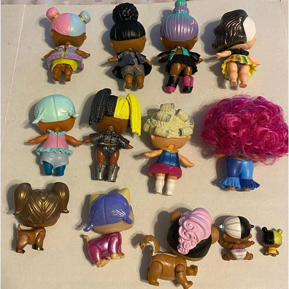 LOL Surprise Dolls Lot 8 Dolls, 2 Babies, 3 pets, 21 Accessories Bundle GUC
